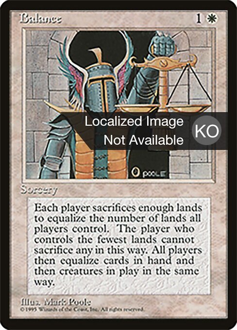 天秤 (Balance) - Fourth Edition Foreign Black Border (#6) - Illustrated by Mark Poole - Magic: The Gathering Card
