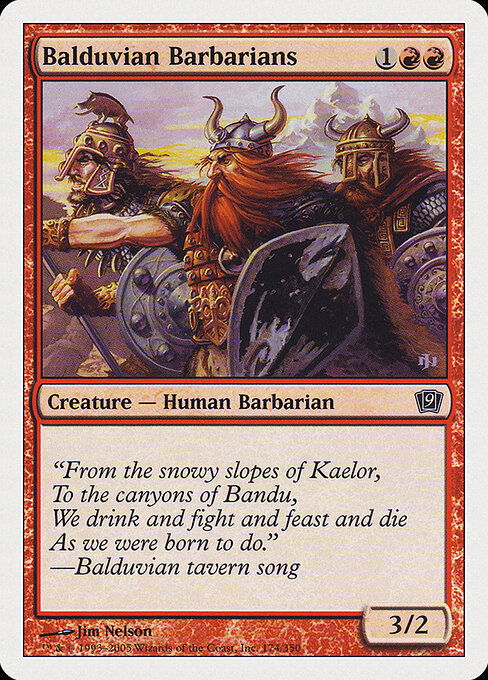 Balduvian Barbarians - Ninth Edition (#174) - Illustrated by Jim Nelson - Magic: The Gathering Card