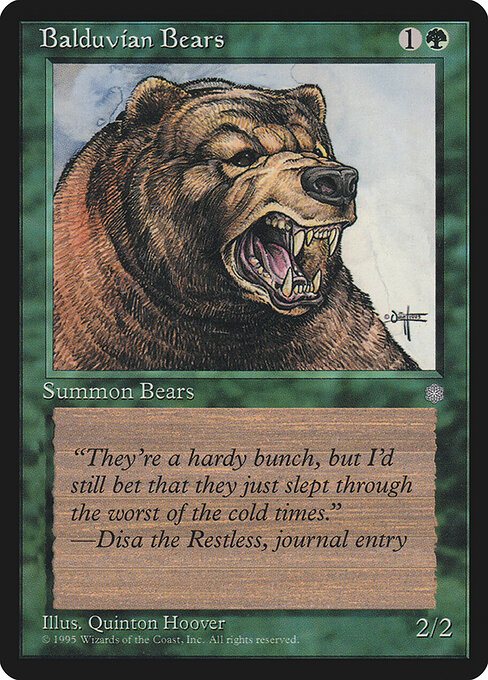 Balduvian Bears - Ice Age Magic card
