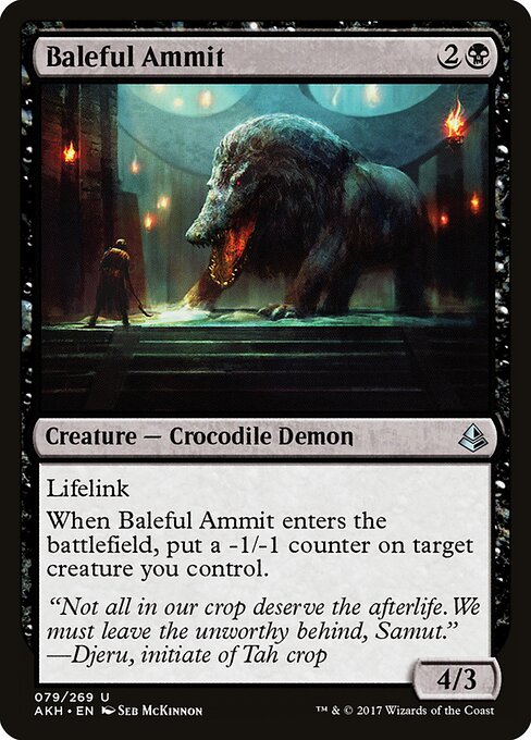 Baleful Ammit - Amonkhet (#79) - Illustrated by Seb McKinnon - Magic: The Gathering Card