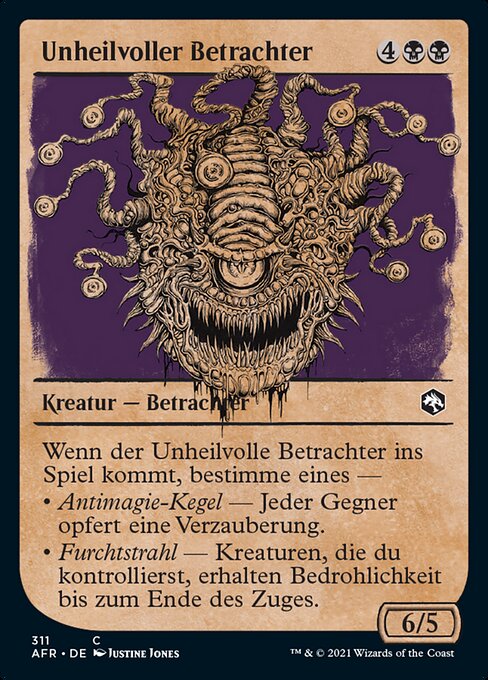 Unheilvoller Betrachter (Baleful Beholder) - Adventures in the Forgotten Realms (#311) - Illustrated by Justine Jones - Magic: The Gathering Card