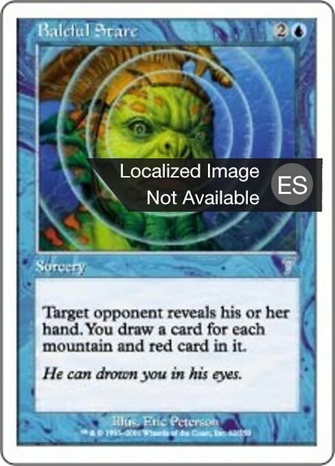 Olhar Funesto (Baleful Stare) - Seventh Edition (#62) - Illustrated by Eric Peterson - Magic: The Gathering Card