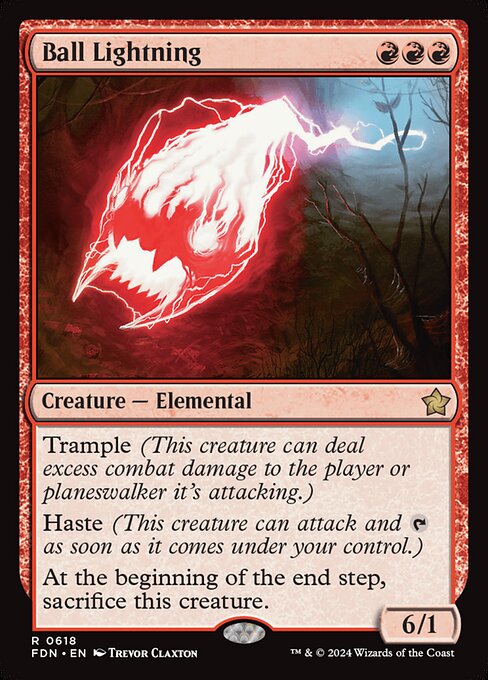 Ball Lightning - Foundations Magic card