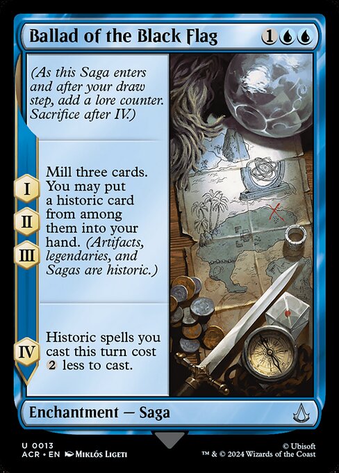 ブラックフラッグのバラッド (Ballad of the Black Flag) - Assassin's Creed (#13) - Illustrated by Miklós Ligeti - Magic: The Gathering Card