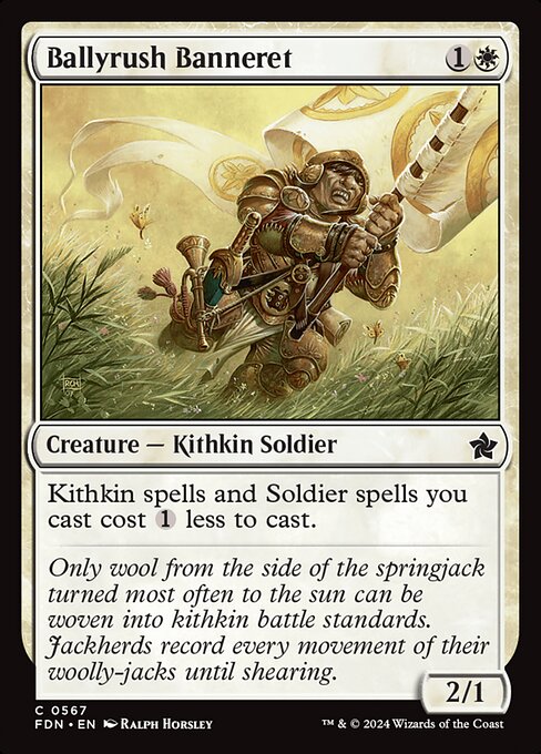 Ballyrush Banneret - Foundations (#567) - Illustrated by Ralph Horsley - Magic: The Gathering Card