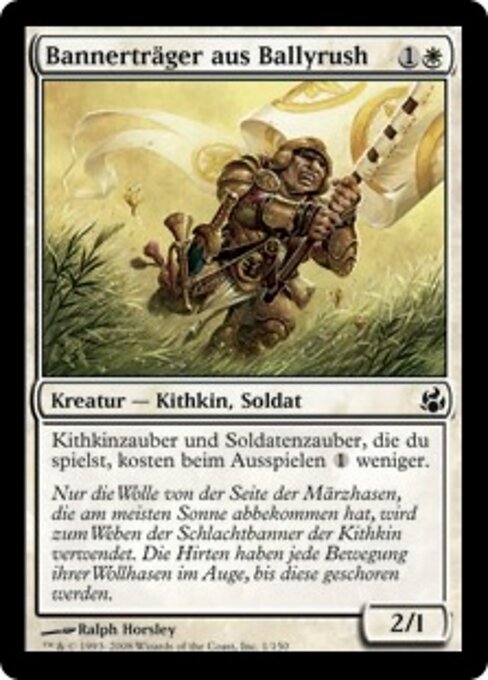 Bannerträger aus Ballyrush (Ballyrush Banneret) - Morningtide (#1) - Illustrated by Ralph Horsley - Magic: The Gathering Card