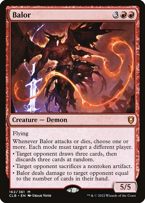 バロール (Balor) - Commander Legends: Battle for Baldur's Gate (#162) - Illustrated by Uriah Voth - Magic: The Gathering Card