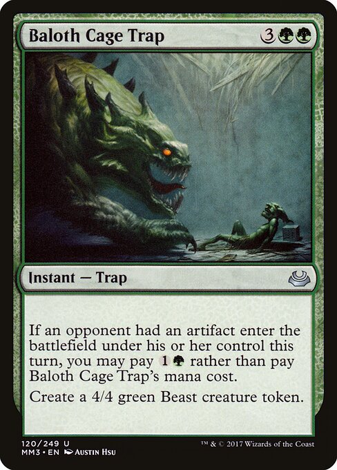 Baloth Cage Trap - Modern Masters 2017 Magic card