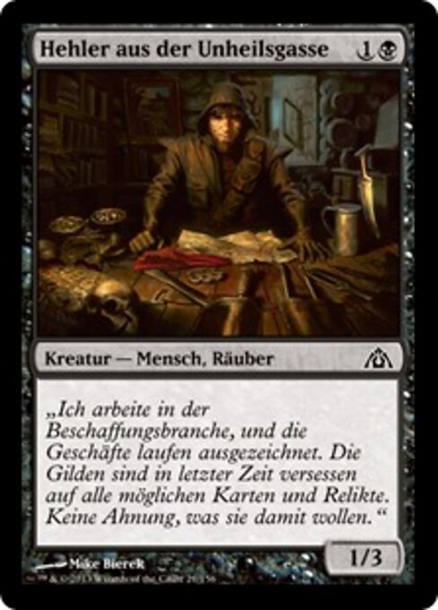 Hehler aus der Unheilsgasse (Bane Alley Blackguard) - Dragon's Maze (#21) - Illustrated by Mike Bierek - Magic: The Gathering Card