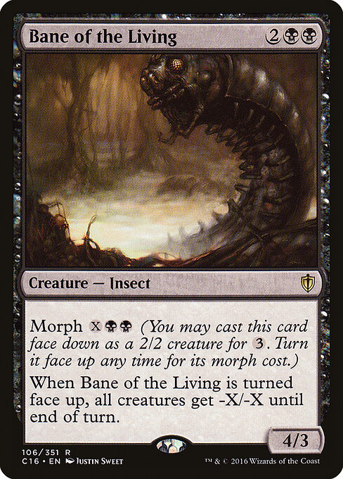 Perdição dos Vivos (Bane of the Living) - Commander 2016 (#106) - Illustrated by Justin Sweet - Magic: The Gathering Card