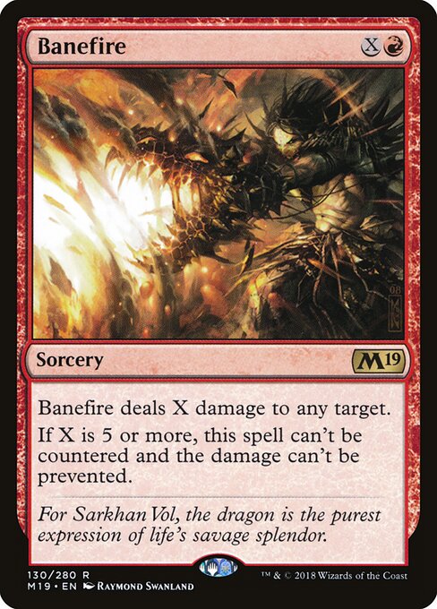 Banefire - Core Set 2019 Magic card
