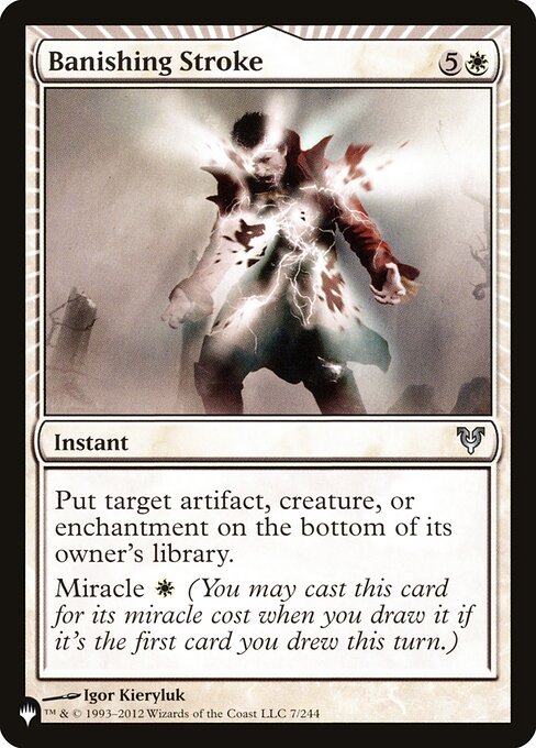 Bannender Hieb (Banishing Stroke) - Commander 2018 (#63) - Illustrated by Igor Kieryluk - Magic: The Gathering Card