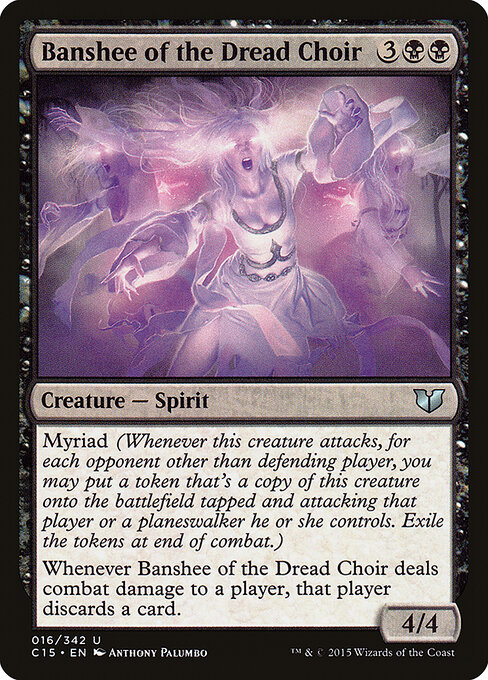 Banshee del Coro Terrificante (Banshee of the Dread Choir) - Commander 2015 (#16) - Illustrated by Anthony Palumbo - Magic: The Gathering Card