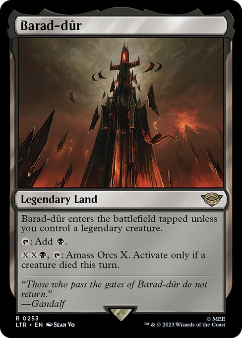 Barad-dûr - The Lord of the Rings: Tales of Middle-earth (#253) - Illustrated by Sean Vo - Magic: The Gathering Card