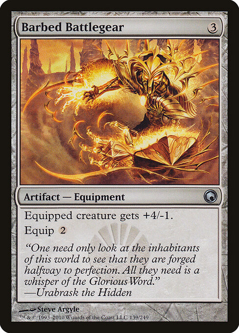 Barbed Battlegear - Scars of Mirrodin Magic card