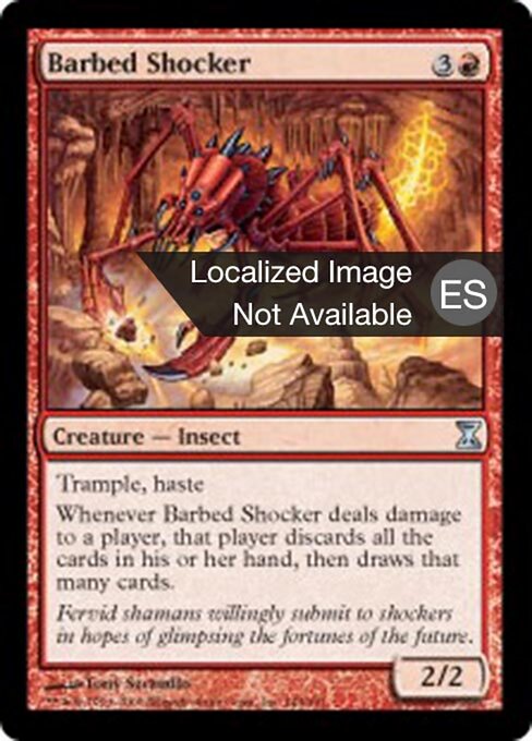 棘のショッカー (Barbed Shocker) - Time Spiral (#144) - Illustrated by Tony Szczudlo - Magic: The Gathering Card