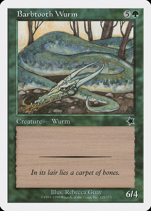Barbtooth Wurm - Starter 1999 Magic card