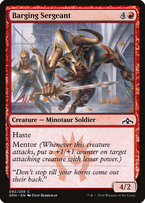 Barging Sergeant - Guilds of Ravnica Magic card