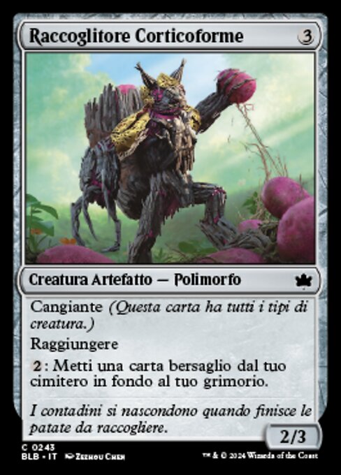 Raccoglitore Corticoforme (Barkform Harvester) - Bloomburrow (#243) - Illustrated by Zezhou Chen - Magic: The Gathering Card