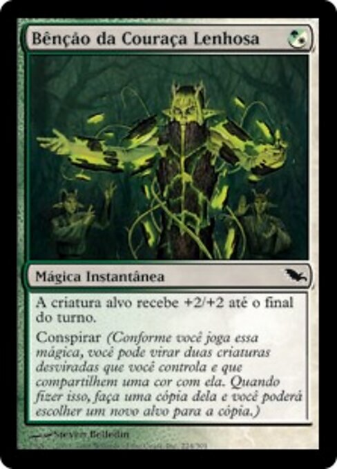 Gesegneter Rindenmantel (Barkshell Blessing) - Shadowmoor (#224) - Illustrated by Steven Belledin - Magic: The Gathering Card