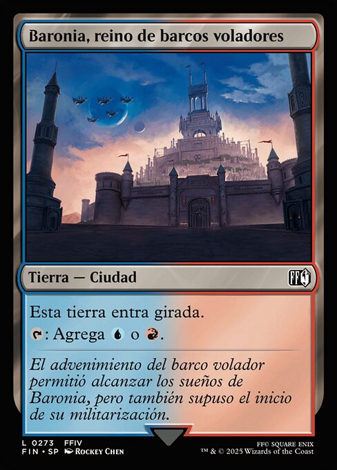 Baron, Regno delle Aeronavi (Baron, Airship Kingdom) - Final Fantasy (#273) - Illustrated by Rockey Chen - Magic: The Gathering Card