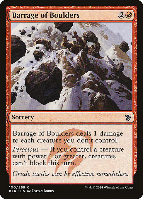 Barrage of Boulders - Khans of Tarkir Magic card