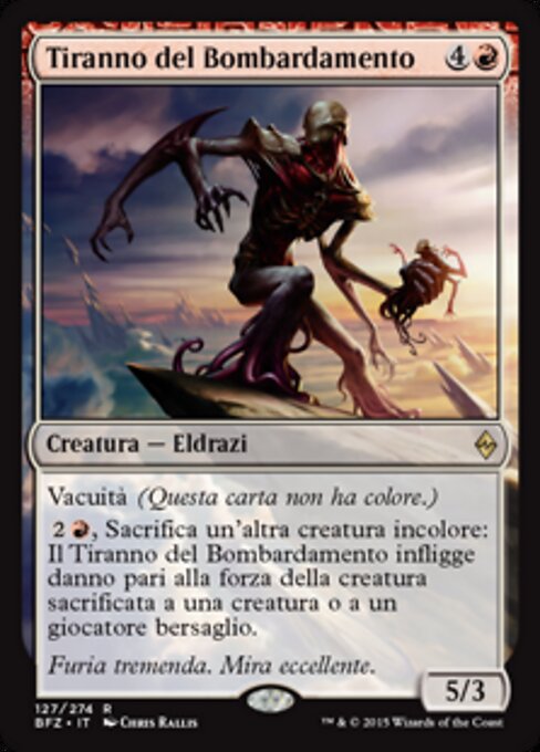 투척하는 폭군 (Barrage Tyrant) - Battle for Zendikar (#127) - Illustrated by Chris Rallis - Magic: The Gathering Card