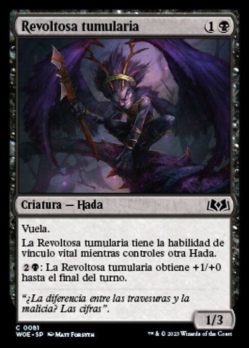 Revoltosa tumularia (Barrow Naughty) - Wilds of Eldraine (#81) - Illustrated by Matt Forsyth - Magic: The Gathering Card