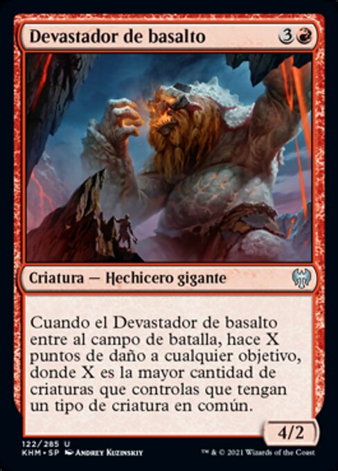 Dévastateur de basalt (Basalt Ravager) - Kaldheim (#122) - Illustrated by Andrey Kuzinskiy - Magic: The Gathering Card