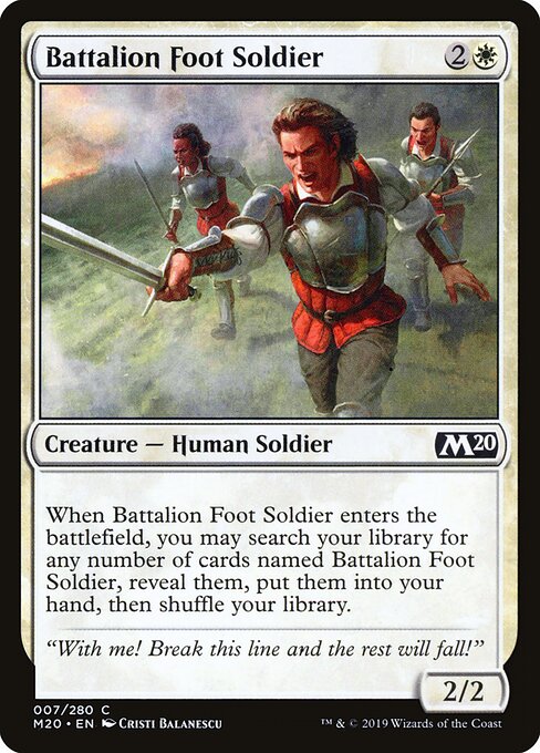 Battalion Foot Soldier - Core Set 2020 Magic card