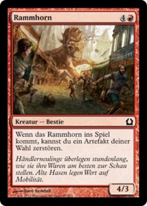 乱打角 (Batterhorn) - Return to Ravnica (#87) - Illustrated by Dave Kendall - Magic: The Gathering Card
