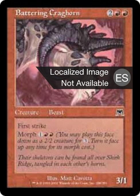 Rupecorno da Sfondamento (Battering Craghorn) - Onslaught (#188) - Illustrated by Matt Cavotta - Magic: The Gathering Card