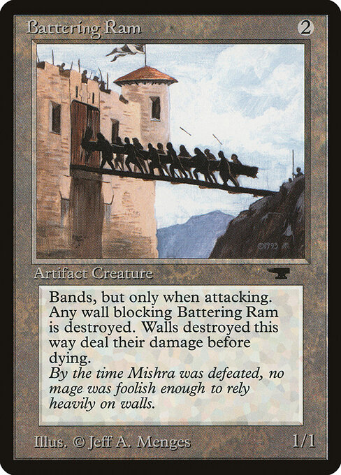 Aríete (Battering Ram) - Fourth Edition Foreign Black Border (#297) - Illustrated by Jeff A. Menges - Magic: The Gathering Card
