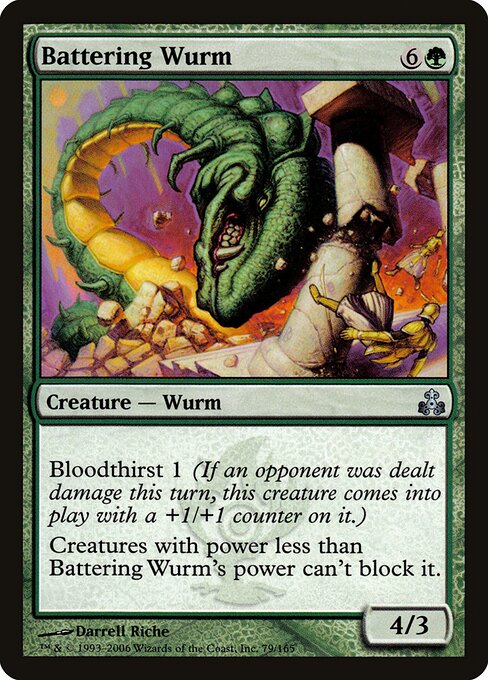 Battering Wurm - Guildpact Magic card