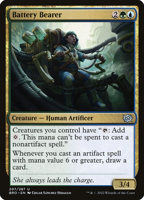 Battery Bearer - The Brothers' War (#207) - Illustrated by Edgar Sánchez Hidalgo - Magic: The Gathering Card
