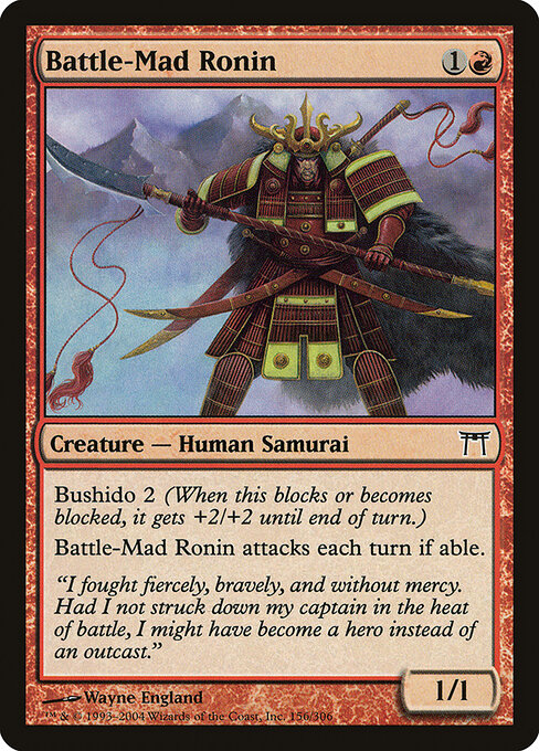 Battle-Mad Ronin - Champions of Kamigawa Magic card