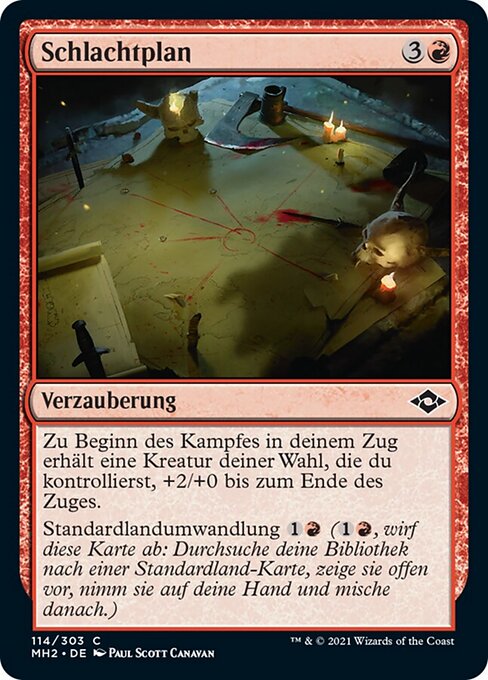 Schlachtplan (Battle Plan) - Modern Horizons 2 (#114) - Illustrated by Paul Scott Canavan - Magic: The Gathering Card