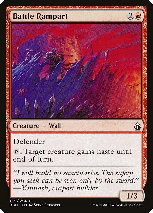 Battle Rampart - Battlebond (#165) - Illustrated by Steve Prescott - Magic: The Gathering Card