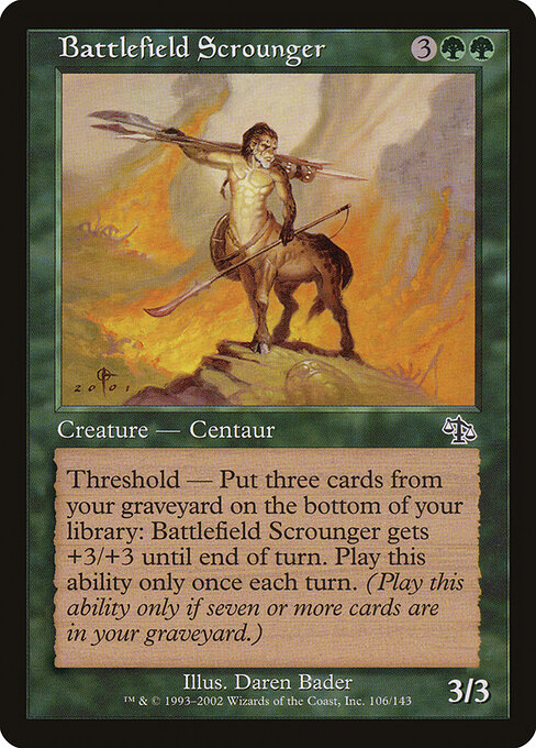 Sciacallo della Battaglia (Battlefield Scrounger) - Judgment (#106) - Illustrated by Daren Bader - Magic: The Gathering Card