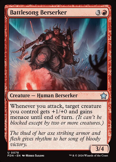 Battlesong Berserker - Foundations Magic card
