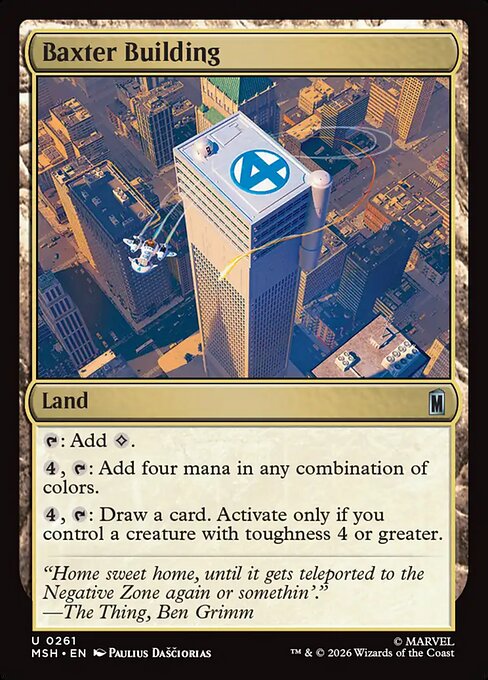 Baxter Building - Marvel Super Heroes (#261) - Illustrated by Paulius Daščioras - Magic: The Gathering Card