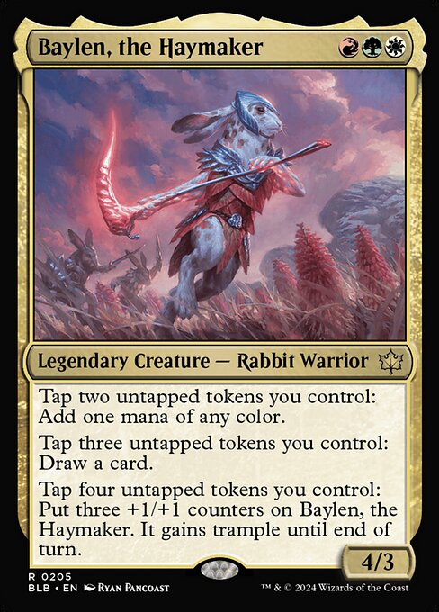 Baylen, the Haymaker - Bloomburrow (#205) - Illustrated by Ryan Pancoast - Magic: The Gathering Card