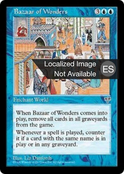 Bazar de las Maravillas (Bazaar of Wonders) - Mirage (#55) - Illustrated by Liz Danforth - Magic: The Gathering Card