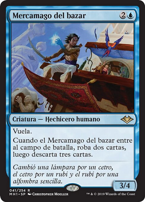 Négocemage du bazar (Bazaar Trademage) - Modern Horizons (#41) - Illustrated by Christopher Moeller - Magic: The Gathering Card