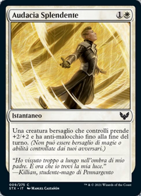 光耀反抗 (Beaming Defiance) - Strixhaven: School of Mages (#9) - Illustrated by Manuel Castañón - Magic: The Gathering Card