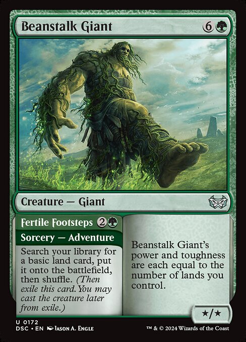 Beanstalk Giant // Fertile Footsteps - Duskmourn: House of Horror Commander Magic card