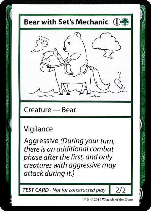 Bear with Set's Mechanic - Mystery Booster Playtest Cards 2021 Magic card