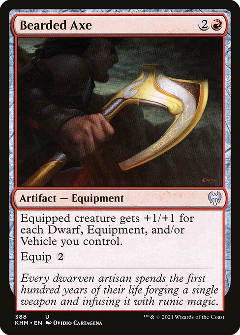 Ascia Barbuta (Bearded Axe) - Kaldheim (#388) - Illustrated by Ovidio Cartagena - Magic: The Gathering Card