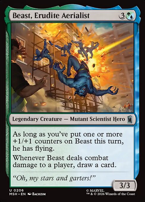 Beast, Erudite Aerialist - Marvel Super Heroes Magic card