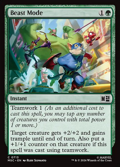 Beast Mode - Marvel Super Heroes Commander Magic card